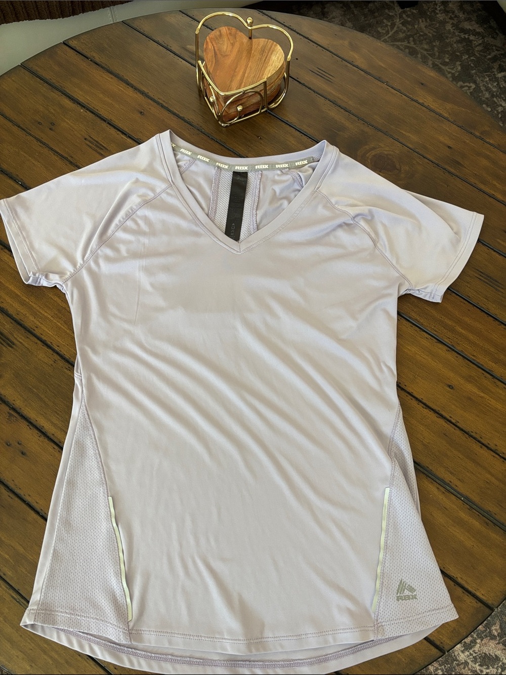 Reebok Women’s Light Lavender V-Neck Short Sleeve Performance Tee
